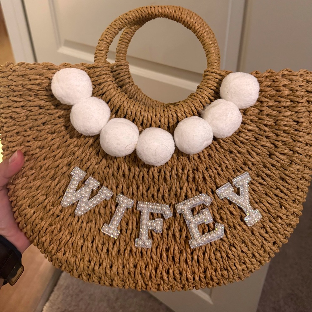 Woven Tan 'Wifey' Handbag